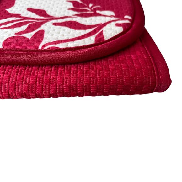 The ORIGINAL Dish Drying Mat XL Holiday Red & White Fall Floral Decor 18x24 NEW - Picture 12 of 15